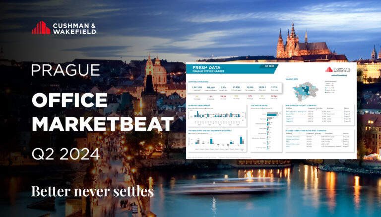 Office market news Q2/2024: Prime rent in Prague city centre reaches 30 EUR/sq m/month!